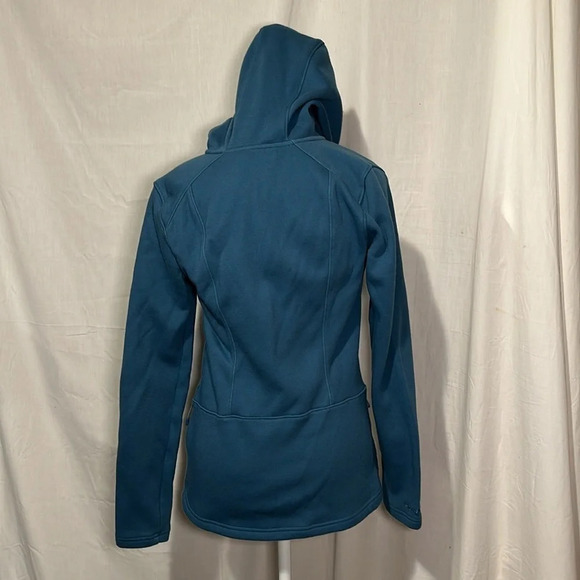 women's blue Under Armour cold gear hooded jacket size small fitted - Picture 2 of 4